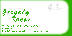 gergely kocsi business card